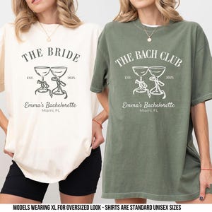 Comfort Colors Bachelorette Party Shirts: The Bach Club, The Bride