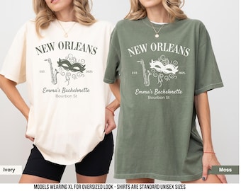 Chemise Bachelorette New Orleans : couleurs personnalisées pour le confort des mariées de l'équipe NOLA