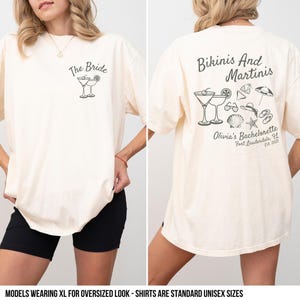 Martini e Bikini Bachelorette Beach Bachelorette Party Camicie Bachelorette Camicie Beach Costiera Bachelorette Camicie 1717 Colori Comfort