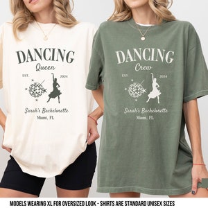 Dancing Queen Bachelorette Tees Custom Disco Bachelorette Shirts Disco Bachelorette Party Custom Location Bachelorette Shirt Brides Crew