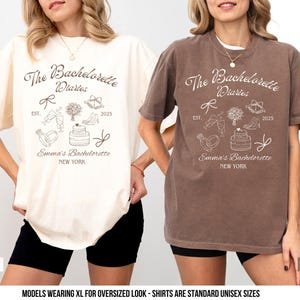 Custom Bachelorette Diaries Shirt: Comfort Colors Party Tee