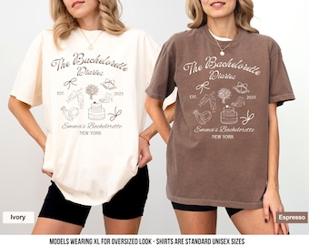 Camiseta personalizada "Diarios de Despedida de Soltera": Camiseta de fiesta con colores cómodos