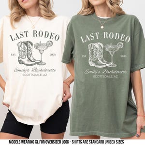 Last Rodeo Bachelorette Shirt: Western Hen Party, Cowboy Boots - Comfort Colors 1717