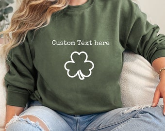 Sweat-shirt personnalisé Saint-Patrick personnalisé Sweat-shirt Shamrock Sweat-shirt porte-bonheur cadeau Saint-Patrick Sweat-shirt irlandais