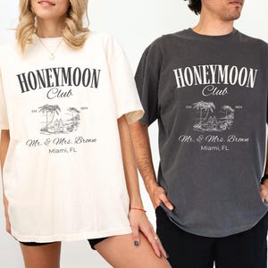 Custom Honeymoon Club Shirts: Matching Mr. & Mrs. Tees