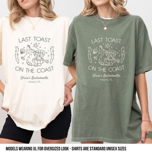 Last Toast on the Coast Bachelorette Shirt Beach Bachelorette Party Shirts Custom Bachelorette Shirts Custom Location Bach Beach Bach Shirts