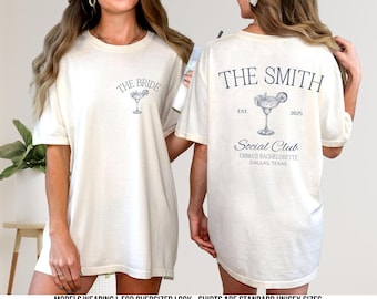 Custom Bachelorette Party Comfort Colors Shirt: Social Club Tee