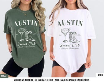 Chemise EVJF Austin : T-shirt cowgirl Texas - Couleurs confortables