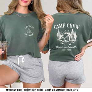 Camp Bachelorette Comfort Colors T-Shirts: Custom Hiking Trip Shirts