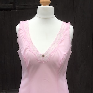 Vintage pink slip dress |  unique vintage gift for her