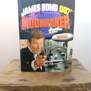 ヴィンテージ ジェームズ・ボンド 007 ムーンレイカー アニュアル 1979 | レトロイラスト入りコレクターズアイテム | 映画関連 | SFスパイ記念品