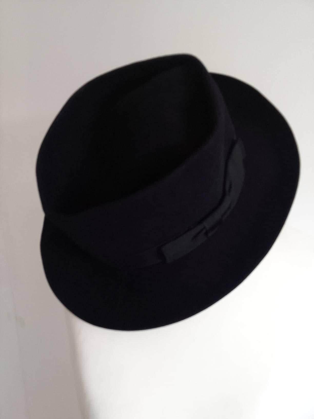 Vintage Black Fedora Hat: SOOLS PARIS French Maitre 