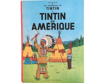 Cómic vintage de Tintín en América: Edición Casterman de 1984