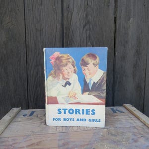 Vintage retro kids book, home decor accent, nostalgic gift