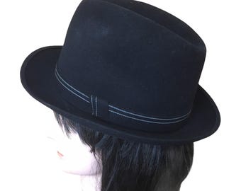 French 1950s Men FLECHET FEDORA HAT ~ Luxurious Gray Felt  display picture 2