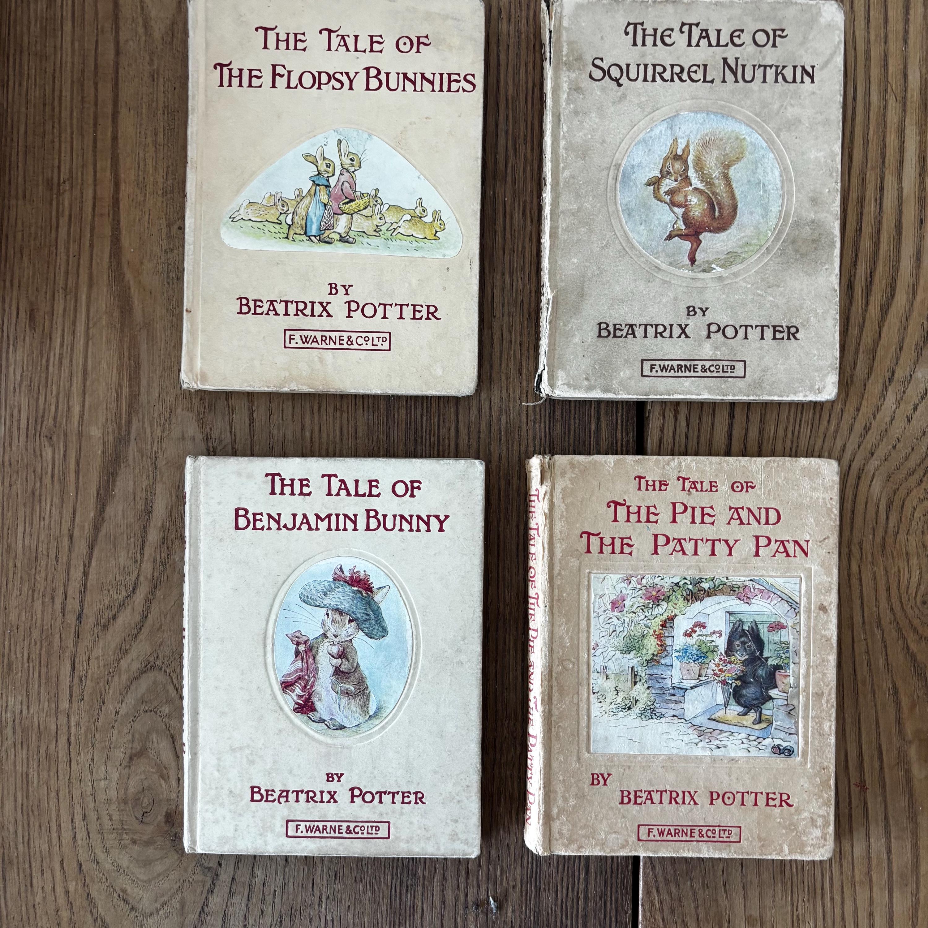 ビンテージ英語絵本 古書 Beatrix Potter 小型絵本 Vintage Beatrix Potter Book Set: F. Warne & Co. Mini Hardcovers - Etsy