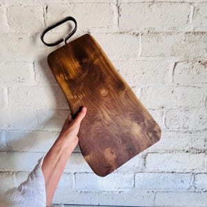 Rustic Reclaimed Wood Chopping Board | French Farmhouse Kitchen Decor | 27x50cm Handmade Serving Board | Vintage Solid Wood Tray