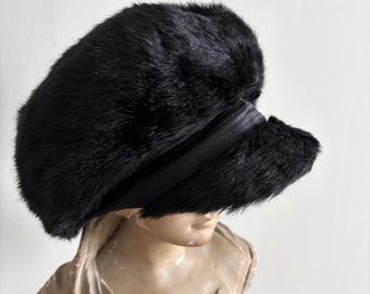 Vintage Mink Pillbox Hat Chas A. Steven\'s & Co Designers Millinery Chicago Vintage Mink Pillbox Hat Chas A. Steven main image 4
