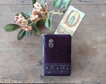 Antique bible - religious book decor accent - meaningful home gift