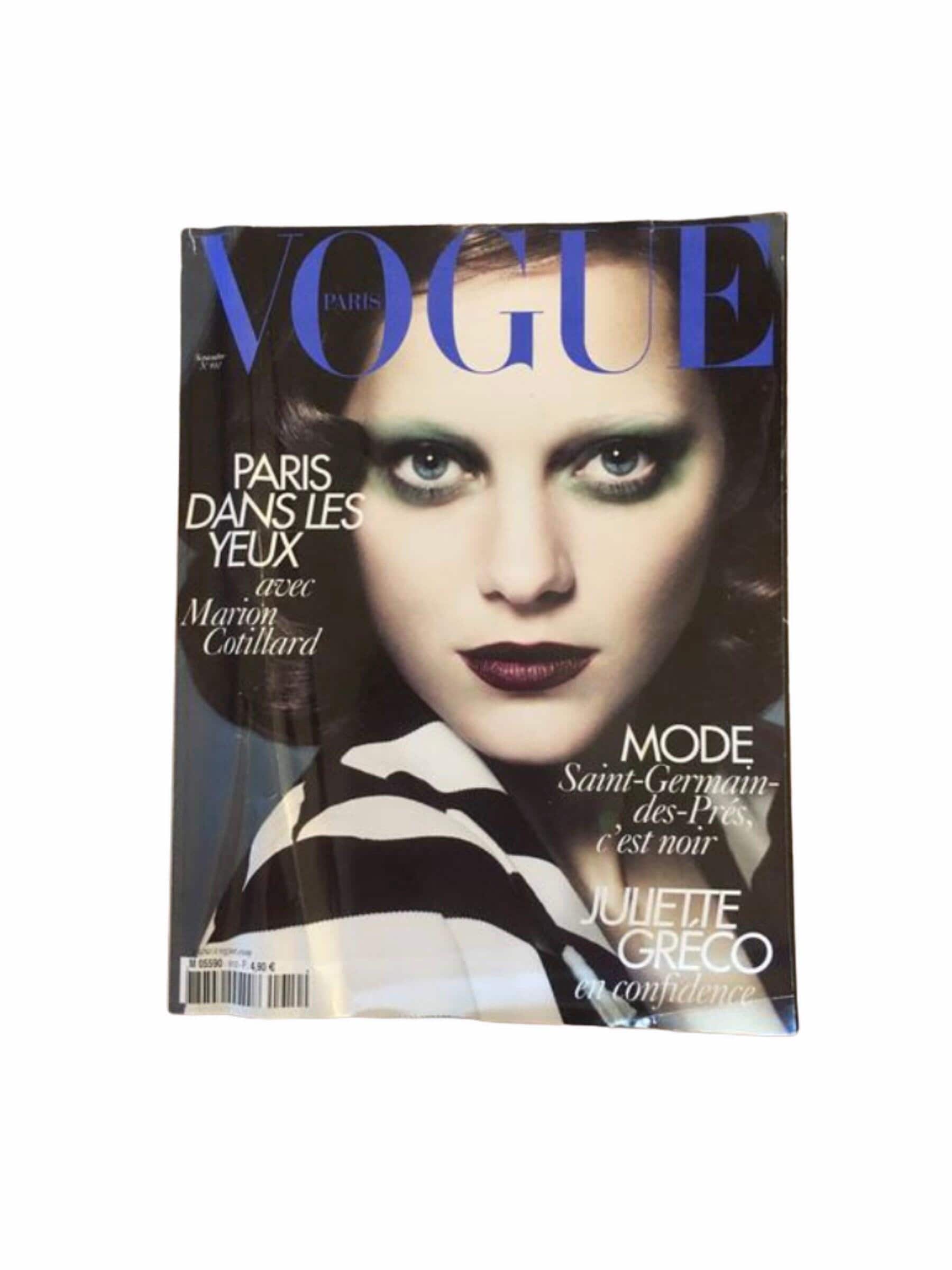 Vogue Paris Magazine September 2010 Edition Marion Cotillard