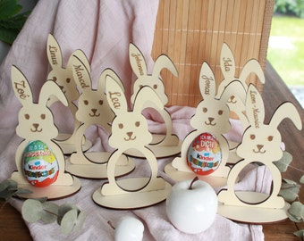 Osterhase aus Holz | Ü-Ei Halter - Ostern - Geschenk - Oma Opa Enkel Mama Papa Kinder Kollegen Freunde Erzieher Lehrer