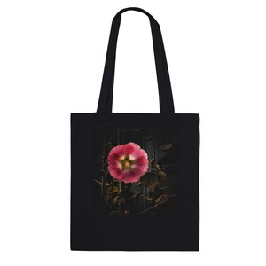 Pink Hollyhock Flower Premium Tote Bag