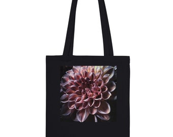 Pink Dahlia Flower Tote Bag