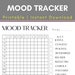 Mood Tracker Printable Template, A Year in Pixels Mood Journal, Emotion ...