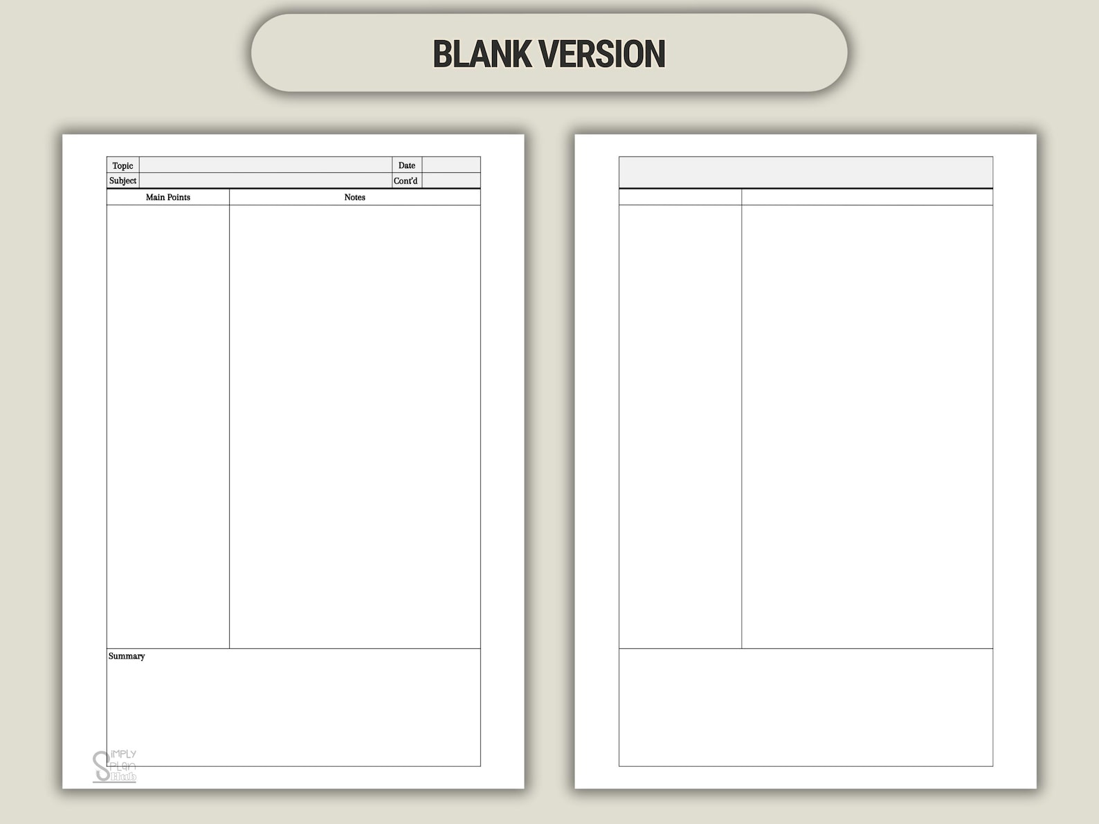 Printable Cornell Notes Template: Graph, Ruled, Dotted, Blank (PDF, PNG ...
