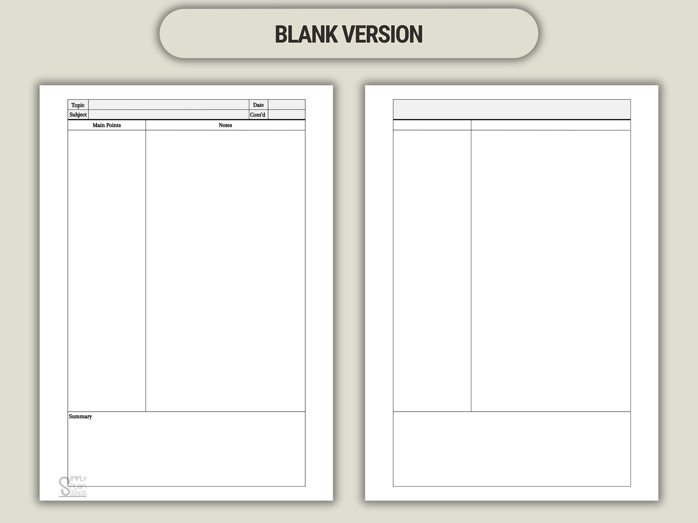 Printable Cornell Notes Template: Graph, Ruled, Dotted, Blank (PDF, PNG ...