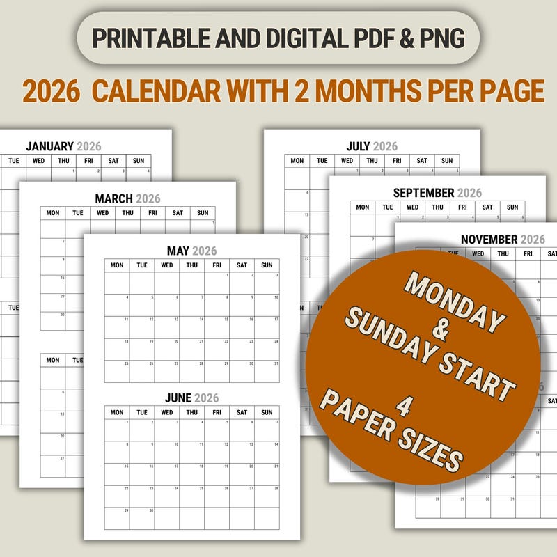 A3 Diaries 2026 - Etsy