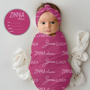 Personaliseren inbakerset babynaam, pasgeboren Coming Home-outfit, babyshowercadeau, foto prop pasgeboren, aankondiging ziekenhuisnaam