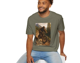Funny Bigfoot Mountain Bike T-Shirt: Sasquatch MTB Legend