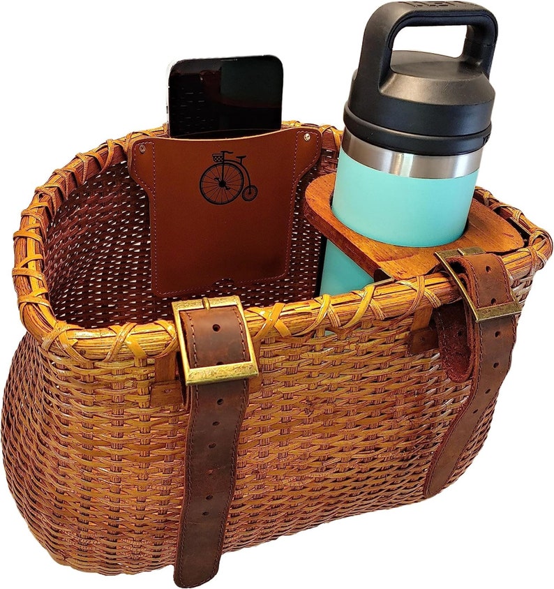 Bike Basket Front Adult Women Beach Cruiser Bicycle Scooter Cup Holder