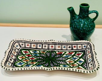 Keramische plaat-Berber Art Pottery-Handgeschilderde-Made in Tunesië