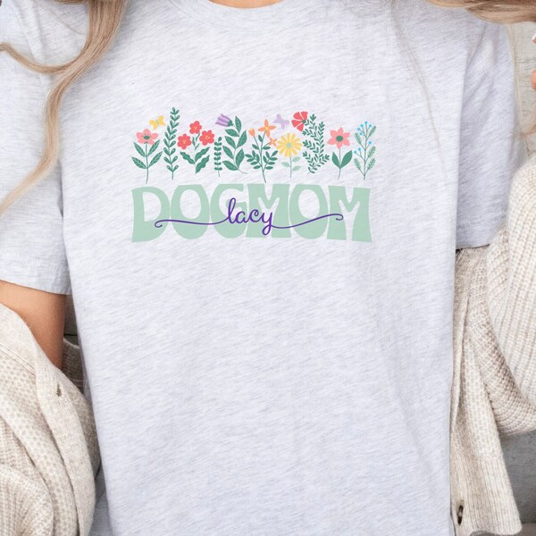 Personalized dog mom shirt personalized dog person gifted, Dog Lover Gift, personalized dog gifted, Dog name dogmom shirt, Giftful dog lover