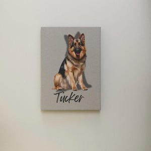Custom Pet Portrait on Canvas, Dog Portrait Frame, Gift for Pet Lovers, Personalized Artwork, Birthday/Anniversary Gift