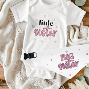 Big Sister or Brother Dog Bandana,Pregnancy Announcement,Baby and Dog Outfit,Baby Sister Bro Bodysuit,Puppy and Infant,Arrival of Sibling