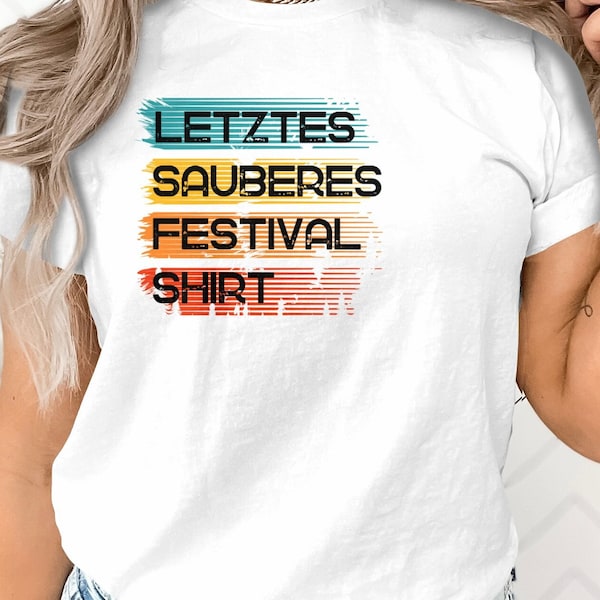 Letztes Sauberes Festival Shirt Retro T-Shirt, Freizeit Shirt, Open Air Saison Oberteil, Konzert Rock Musik Vintage, Outdoor Bands T Shirt,