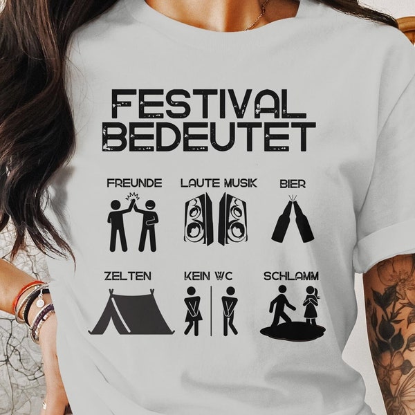 Festival Bedeutet T-Shirt, Freizeit Camping Shirt, Open Air Saison Oberteil, Konzert Rock Musik Jersey, Outdoor Bands T Shirt, Outdoor Top