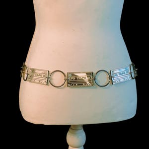 Tape B inspired customizable  acrylic metal ring belt! Silver, gold, iridescent, holographic and black and white available!
