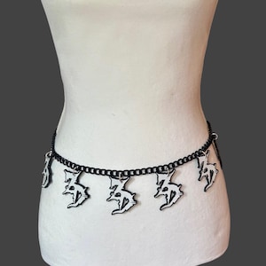 Cinturón de cadena en blanco y negro personalizable