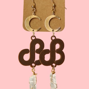 Customizable edm moon crystal earrings!! Daily bread, zeds dead, jade cicada, pretty lights, of the trees