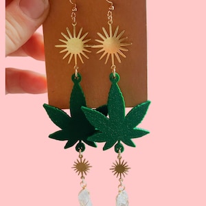 Ganja goddess sparkle earrings