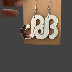Daily bread inspired silver or gold mirror acrylic earrings. Small, medium, and large sizes available
