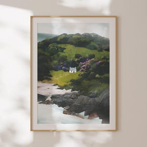Scottish Bothy Giclee Art Print, &#39;Mull of Kintyre&#39; Print, Scotland Landscape, Art Print, Home Decor, Landscape Art, Wall Art, Wall Decor