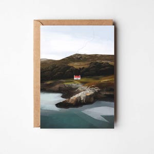 Scottish Bothy Greeting Card, Croft Cottage Greeting Card, Adventure Birthday Card, Landscape Art, Mountain Card, Cottagecore Card