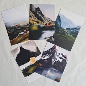 Norwegen Landschaft Luxus Postkarten x 5 - The Hygge Set | Norwegisch Geschenk | Norwegisch Postkarten | Landschaft Kunst | Reisegeschenk