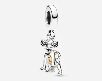 Disney 100th Anniversary Simba Lion King Dangle Charm S925 Sterling Silver Mother’s Day/Birthday Gift /Christmas Gift