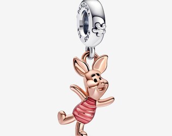 Disney Winnie the Pooh Piglet Dangle Charm S925 Sterling Silver Mother’s Day/Birthday Gift /Christmas Gift